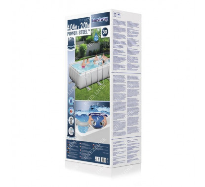 56441 Каркасный бассейн прямоугольный BestWay, 404х201х100см, фильтр-насос картр 2006 л/ч